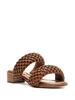 Lilla Leather Mesh Two-Band Sandals