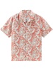 Tropical Print Bowling Shirt Coral