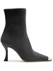 Olivia Suede Cap-Toe Booties