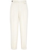 pressed-crease tapered trousers
