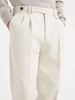 pressed-crease tapered trousers