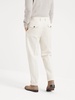 pressed-crease tapered trousers