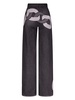 chain-detail wide-leg jeans