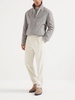 pressed-crease tapered trousers