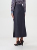 Blue Midi Skirt with Side Openings