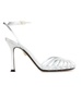 Silver Leather Cage Sandals