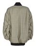 Check Pattern Rib Trim Zipped Bomber