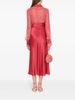 Red Silk Shirt Dress
