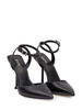 Black Leather Imani Sandals