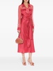 Red Silk Shirt Dress