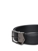 Grain Black Leather Belt