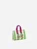 Green Striped Cotton Canvas Key Holder