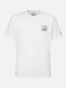 Man Cotton T-shirt With Portofino Postcard Front And Back Print | Alessandro Enriquez Special Edition