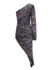 Velvet Sequins Black Dress