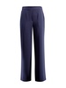 Crepe-texture Flared Trousers