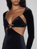 Azhar Velvet Cut-outs Mini Dress