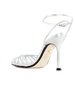 Silver Leather Cage Sandals