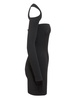 Ribbed-knit Asymmetrical Mono Shoulder Dress