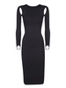 Cut-out Details Black Dress