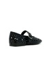 Ash Black Leather Ballerina Flat Shoes