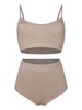 Set Knit Gold- Top And Trousers Sand Color