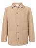 Beige Cotton Crepe Overshirt
