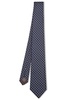 Blue Silk Tie With Geometric Pattern