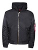 Ma-1 Zh Hooded Black Bomber Jacket