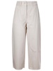 Logo Patch Cropped Wide-leg Jeans