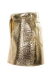 Skirt Alysi In Faux Leather Gold.