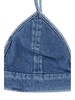 Straight Hem Denim Cropped Top