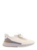 Low Sneakers In White And Grey Leather