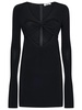 Heart Shaped Cut Out Mini Black Dress