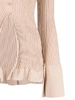 Ribbed-knit Cardigan With Double Layers