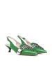 Patent Slingback With Studs And Buckle