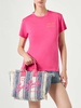 Cotton Canvas Colette Handbag With Striped Print