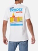 Man Cotton T-shirt With Saint Tropez Addicted Postcard Placed Print