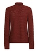 Woven Knit Pullover Bordeaux