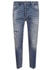 Jeans With Light Frayed Tears