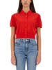 T By Alexander Wang Cropped Polo Cardigan