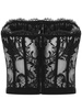 Strapless lace bustier top