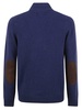 Patched Half Zip Polo Sweater