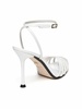 White Patent Leather Cage Sandals