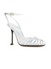 Silver Leather Cage Sandals