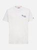 Man Cotton T-shirt With Saint Tropez Addicted Postcard Placed Print