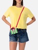 Green Striped Cotton Canvas Key Holder