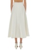 Cotton Gabardine Long Flared Skirt