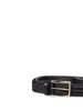 Black Woven Leather Belt
