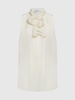 Mela Pussy Bow Neck Silk Blouse