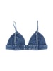 Straight Hem Denim Cropped Top